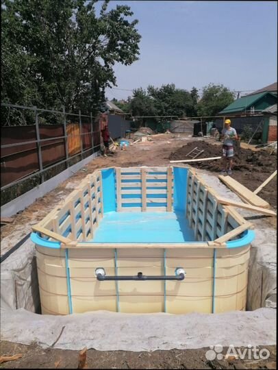 Бассейн из полипропилена 3х10х1,5