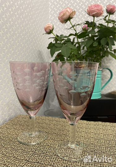 Фужеры цветное стекло СССР