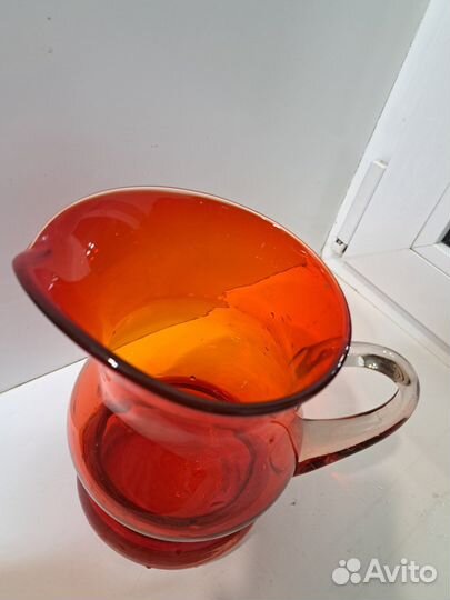 Кувшин, красное стекло, СССР