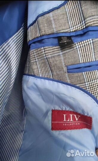 Льняной мужской пиджак, р. 54