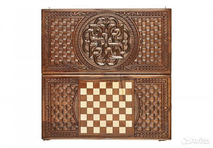 Нарды резные Древесный узор 62 х 61 см Бук Армения 62471