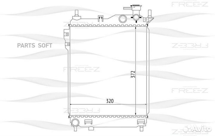 Радиатор охлаждения hyundai Getz 02