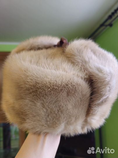 Шапка ушанка норковая