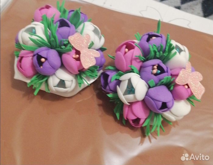 Резиночки для волос ручной работы
