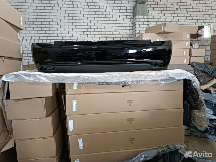 Бампер задний приора цвет сине - черный (космос)