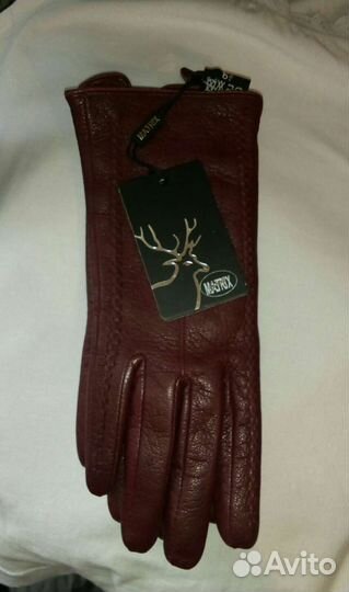 Перчатки женские кожаные новые