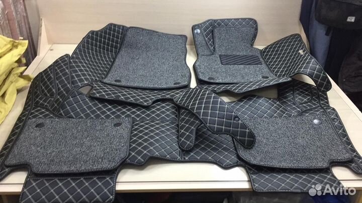 3D Коврики Audi Q7 Салон Багажник Экокожа