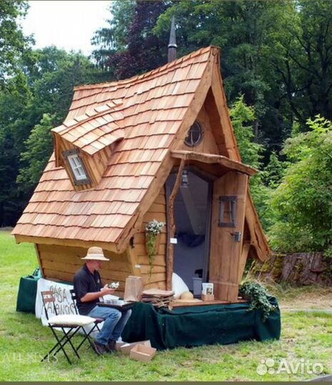 Домик детям для игр и развлечения из лиственницы