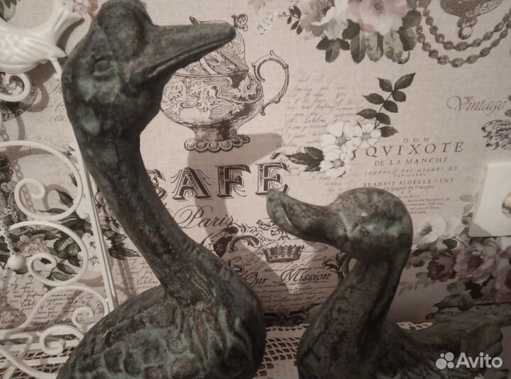 Фигурка гусь, утка, чугун