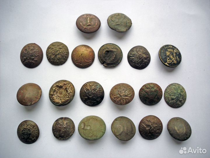 Пуговицы старинные, Россия и др. страны, цена за 1