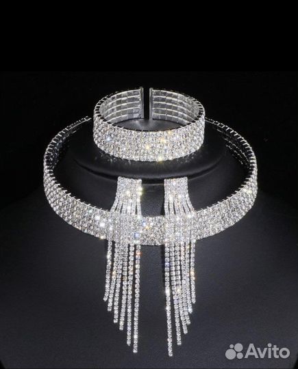 Набор ожерелье серьги браслет