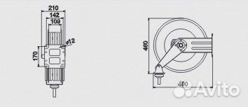 Автоматическая катушка с шлангом для масла 10 м