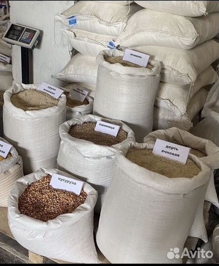 Пшеница в мешках