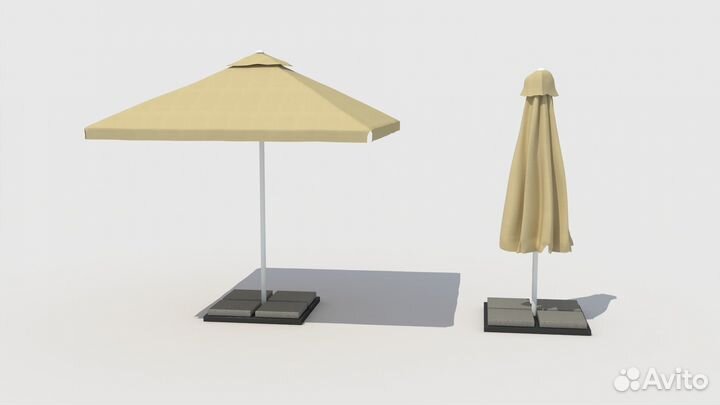 Зонты с центральной опорой для кафе