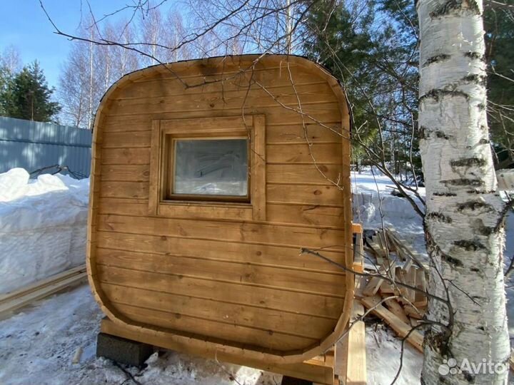 Баня-бочка квадро в наличии