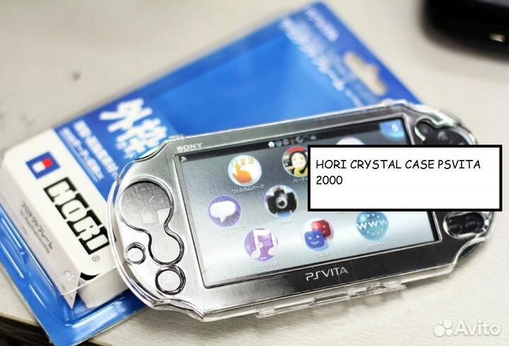 PSVita Чехол Силиконовый Чёрный Синий Hori
