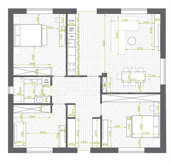 Дом 130 м² на участке 6 сот.