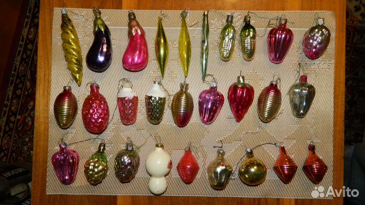 Ёлочные игрушки из СССР-100 шт.+бонус (одним лотом