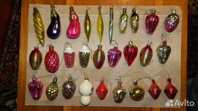 Ёлочные игрушки из СССР-100 шт.+бонус (одним лотом