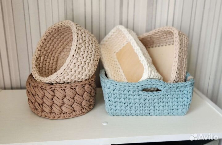Вязанные корзины