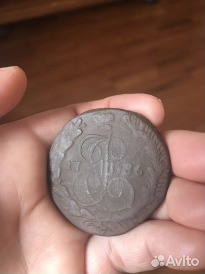 Монеты 5 копеек Екатерины 2 - 1786 км