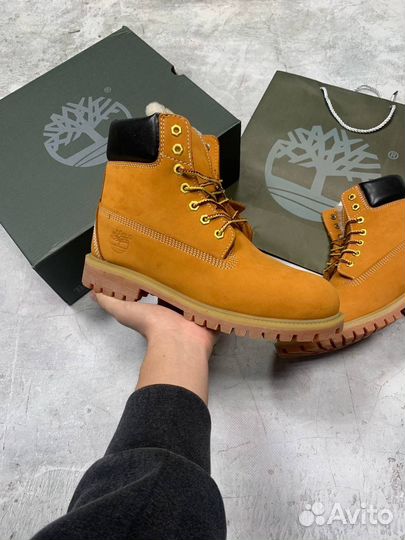 Timberland Classic песочные зимние с мехом