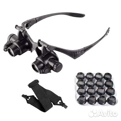 Налобная лупа с подсветкой