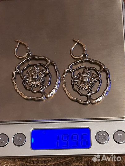 Серьги серебро 925 пробы
