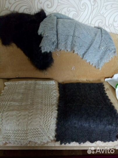 Женские пуховые платки и шарфы новые