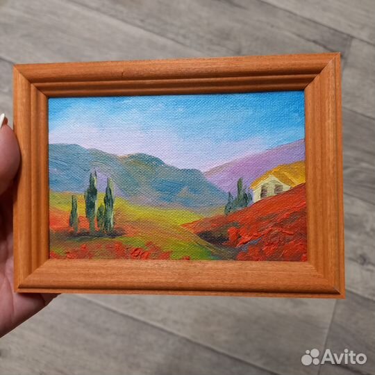 Картина маслом Пейзаж 10х15 см