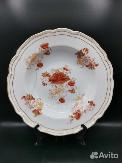 Тарелка глубокая Братья Корниловы до 1917г Редкая