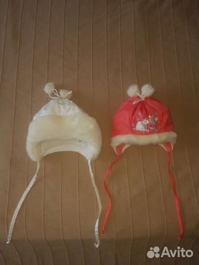 Шапки зимние на близнецов или двойню для девочек