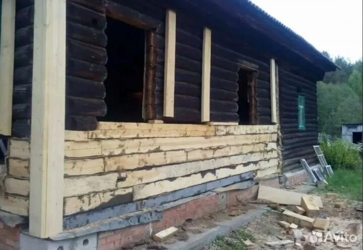 Подъём домов Замена венцов Ремонт полов