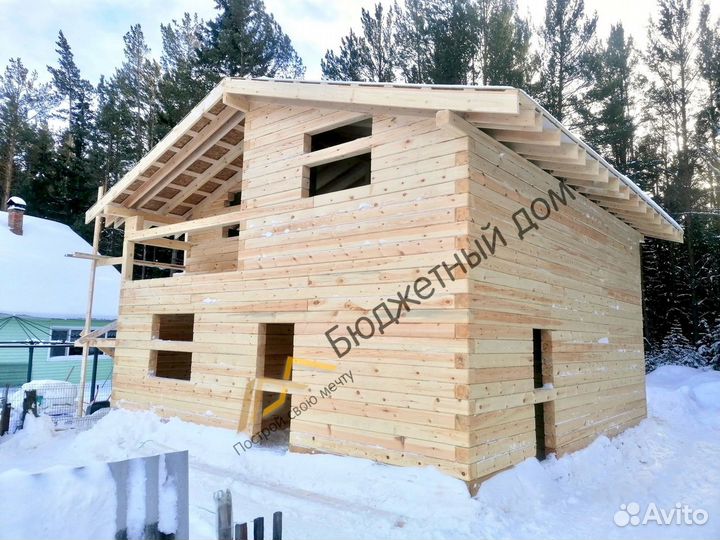 Строительство дома 9*9 м из бруса 180*180мм