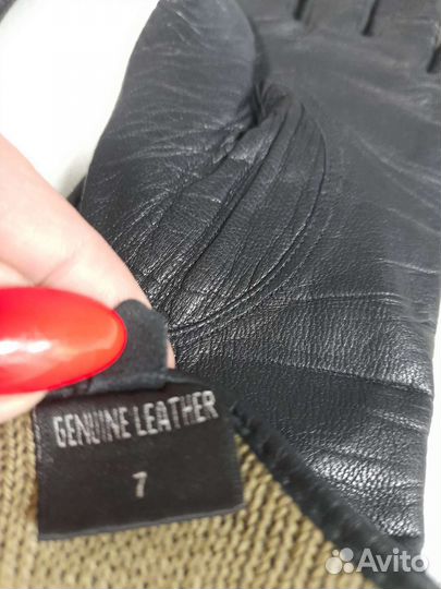 Перчатки женские кожаные 7 размер