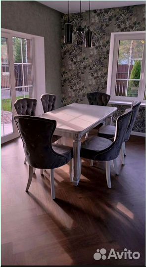 Кухонный стол раскладной белый