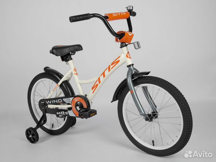 Велосипед sitis wind 18 (2023) White-Orange Sta970