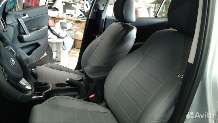 Авточехлы Киа Спортейдж с 15 г.в. светлосерые