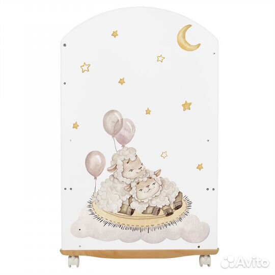 Кровать детская Indigo Овечки колеса/качалка