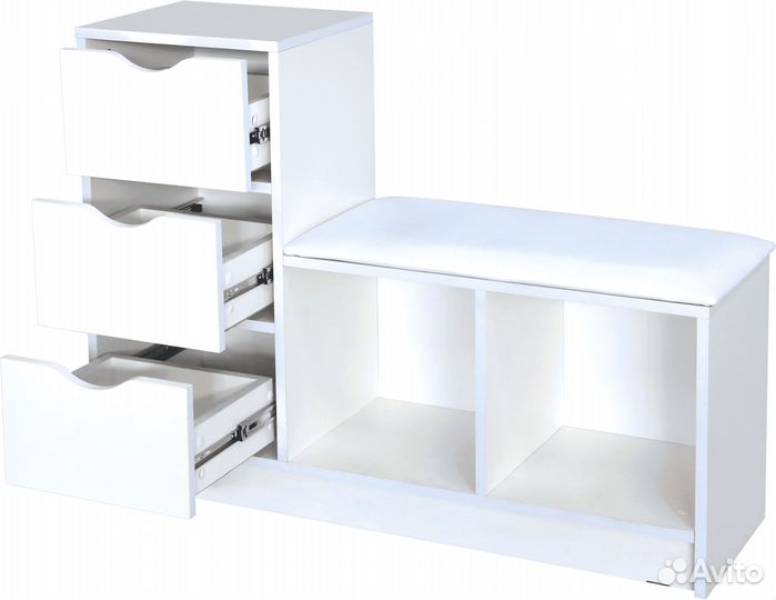 Тумба Moon 3 ящика с сиденьем