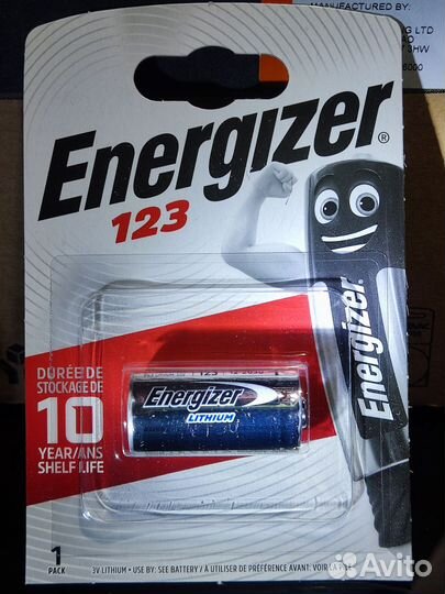 Батарейка 123 Energizer Lithium CR123