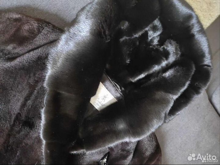 Шуба норковая с капюшоном