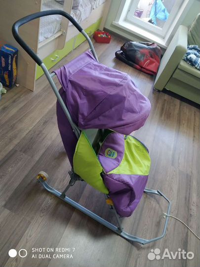 Детские санки коляска ника