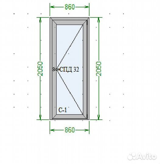 Дверь входная алюминиевая