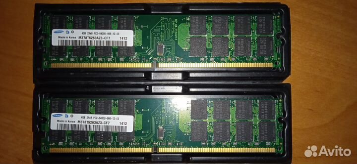Оперативная память DDR2 2X4gb для пк комплект