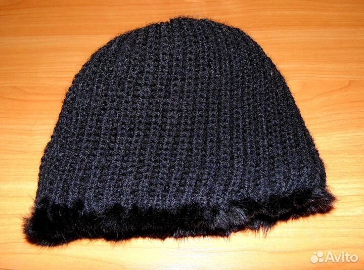 Шапка норковая вязаная