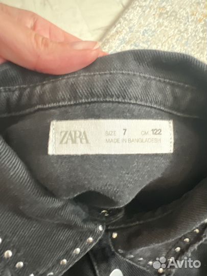 Джинсовая рубашка zara для девочки