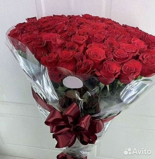 Розы высокие Доставка цветов