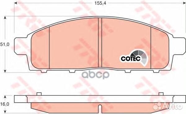 Колодки передние mitsubishi L200 (KB T, KA T)