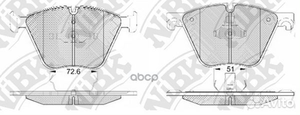 Колодки тормозные дисковые передние NiBK PN0494
